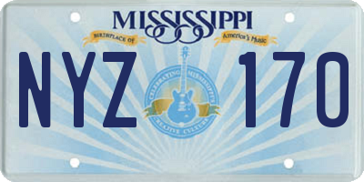 MS license plate NYZ170