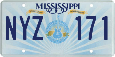 MS license plate NYZ171
