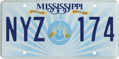 MS license plate NYZ174