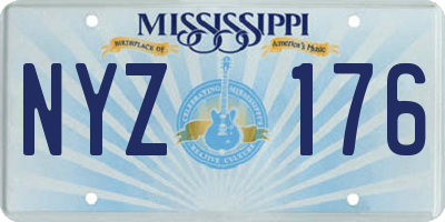 MS license plate NYZ176