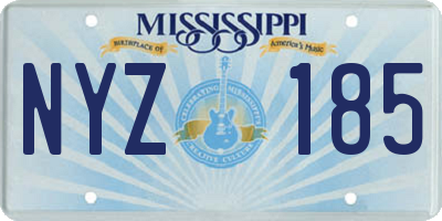 MS license plate NYZ185