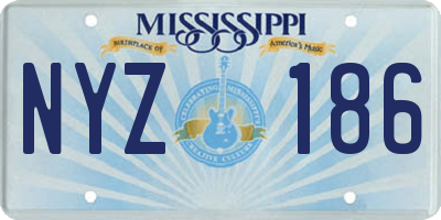 MS license plate NYZ186