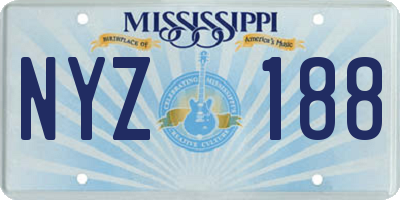 MS license plate NYZ188