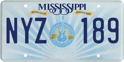 MS license plate NYZ189