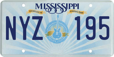 MS license plate NYZ195
