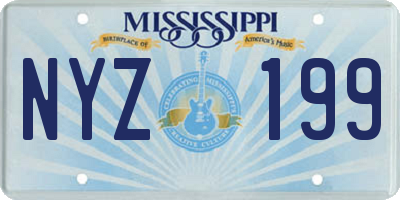 MS license plate NYZ199