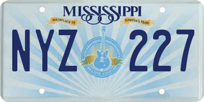 MS license plate NYZ227