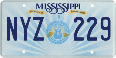 MS license plate NYZ229