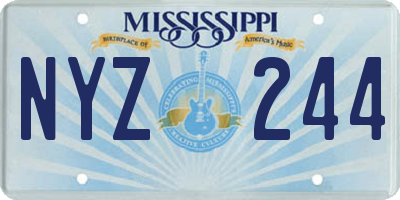 MS license plate NYZ244