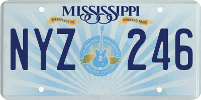 MS license plate NYZ246