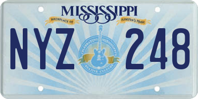 MS license plate NYZ248