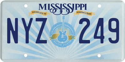 MS license plate NYZ249