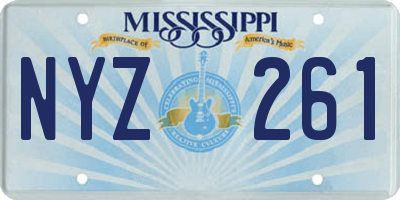 MS license plate NYZ261