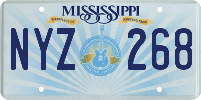 MS license plate NYZ268