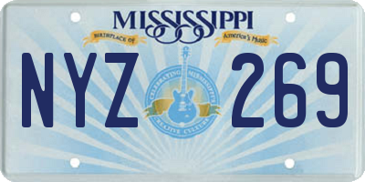 MS license plate NYZ269