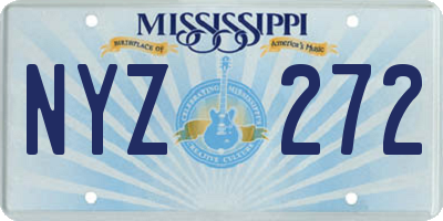 MS license plate NYZ272