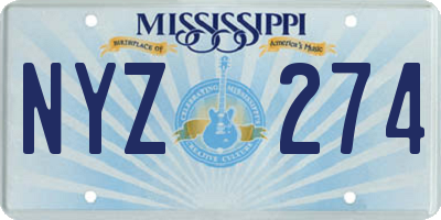MS license plate NYZ274