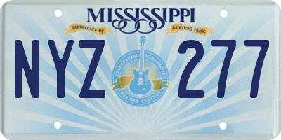 MS license plate NYZ277