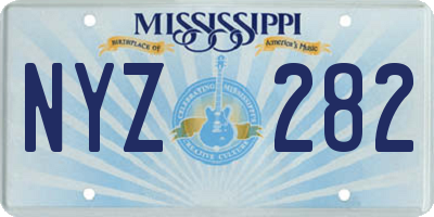 MS license plate NYZ282