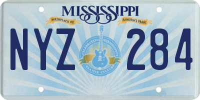 MS license plate NYZ284
