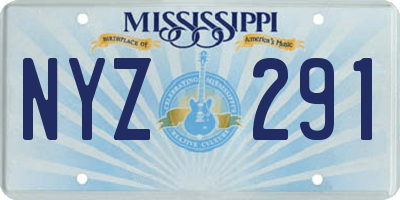 MS license plate NYZ291