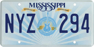 MS license plate NYZ294