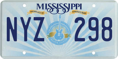 MS license plate NYZ298