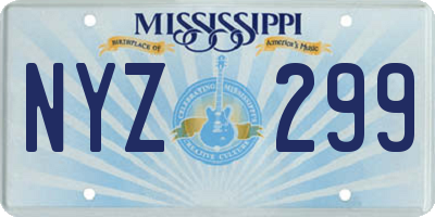 MS license plate NYZ299