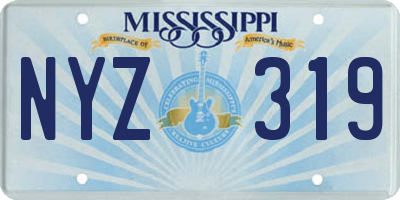 MS license plate NYZ319
