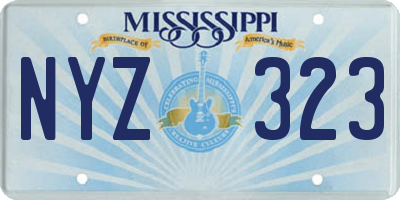 MS license plate NYZ323
