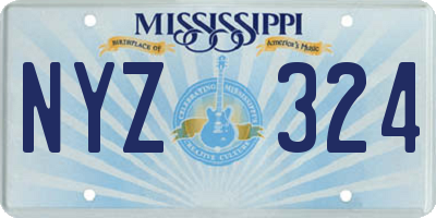 MS license plate NYZ324