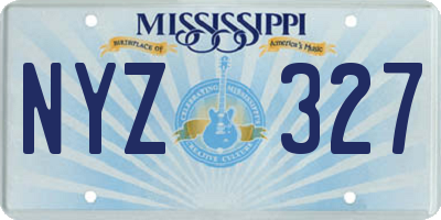 MS license plate NYZ327