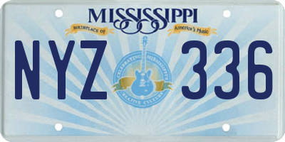 MS license plate NYZ336