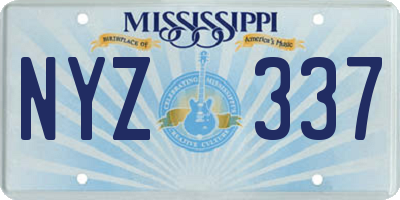 MS license plate NYZ337