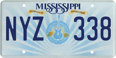 MS license plate NYZ338