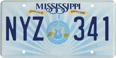 MS license plate NYZ341
