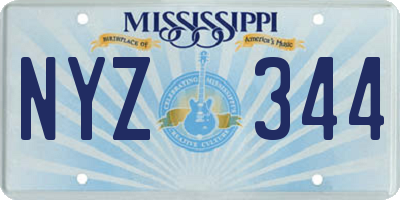 MS license plate NYZ344