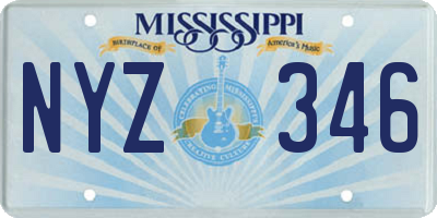 MS license plate NYZ346