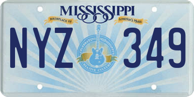 MS license plate NYZ349