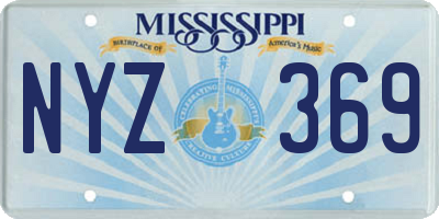 MS license plate NYZ369