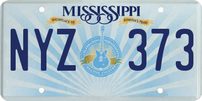 MS license plate NYZ373