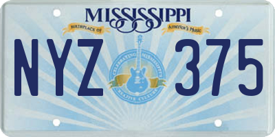 MS license plate NYZ375