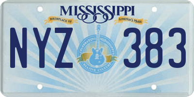 MS license plate NYZ383