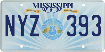 MS license plate NYZ393