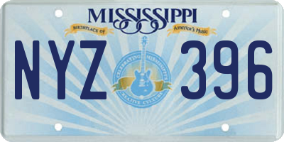 MS license plate NYZ396
