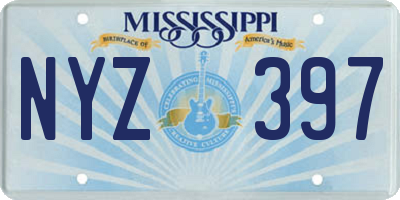 MS license plate NYZ397