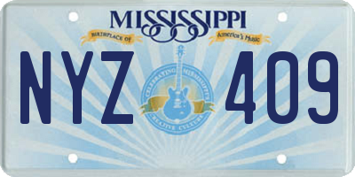MS license plate NYZ409