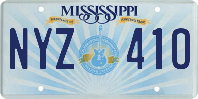 MS license plate NYZ410
