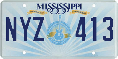 MS license plate NYZ413
