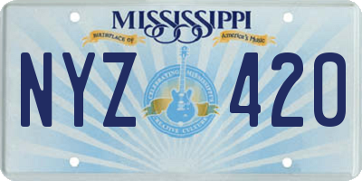 MS license plate NYZ420